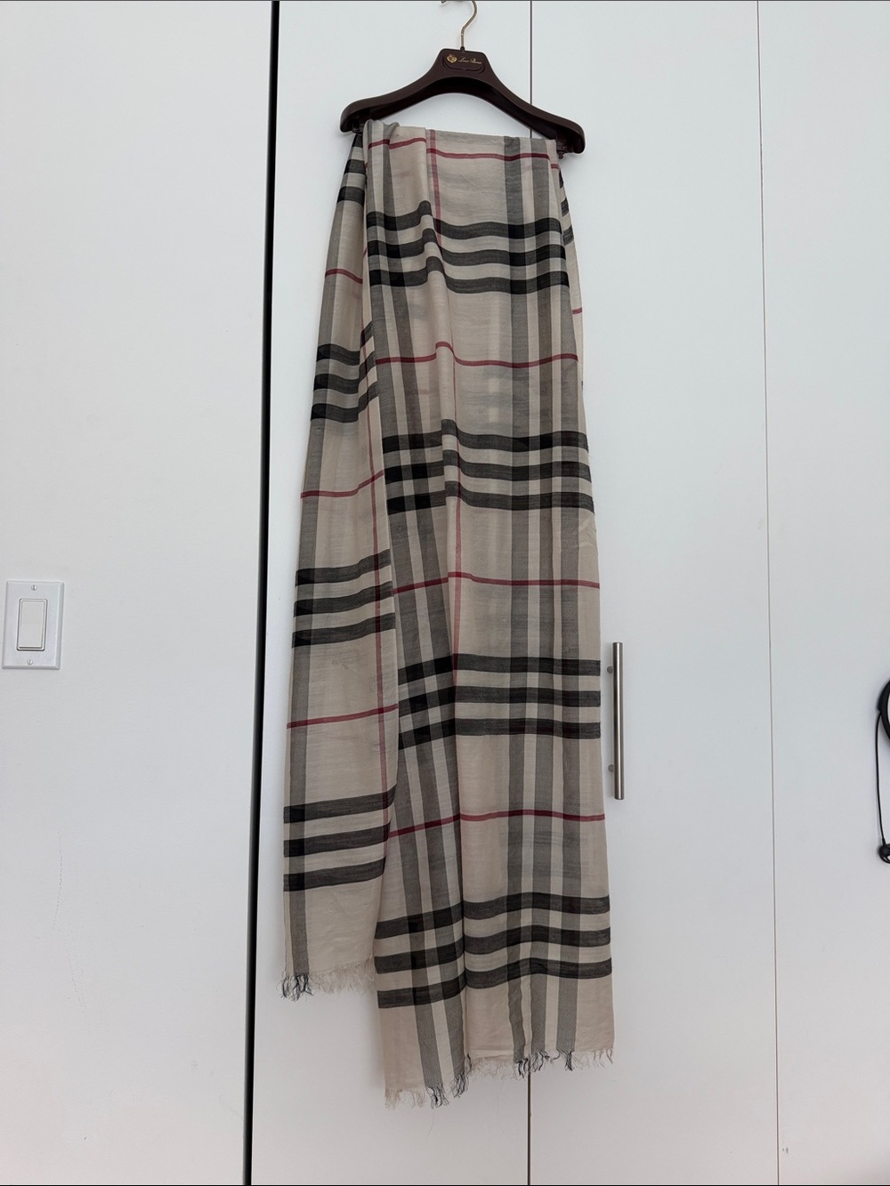 Burberry Reversible Check Wool Silk Scar - Picture 2 of 7
